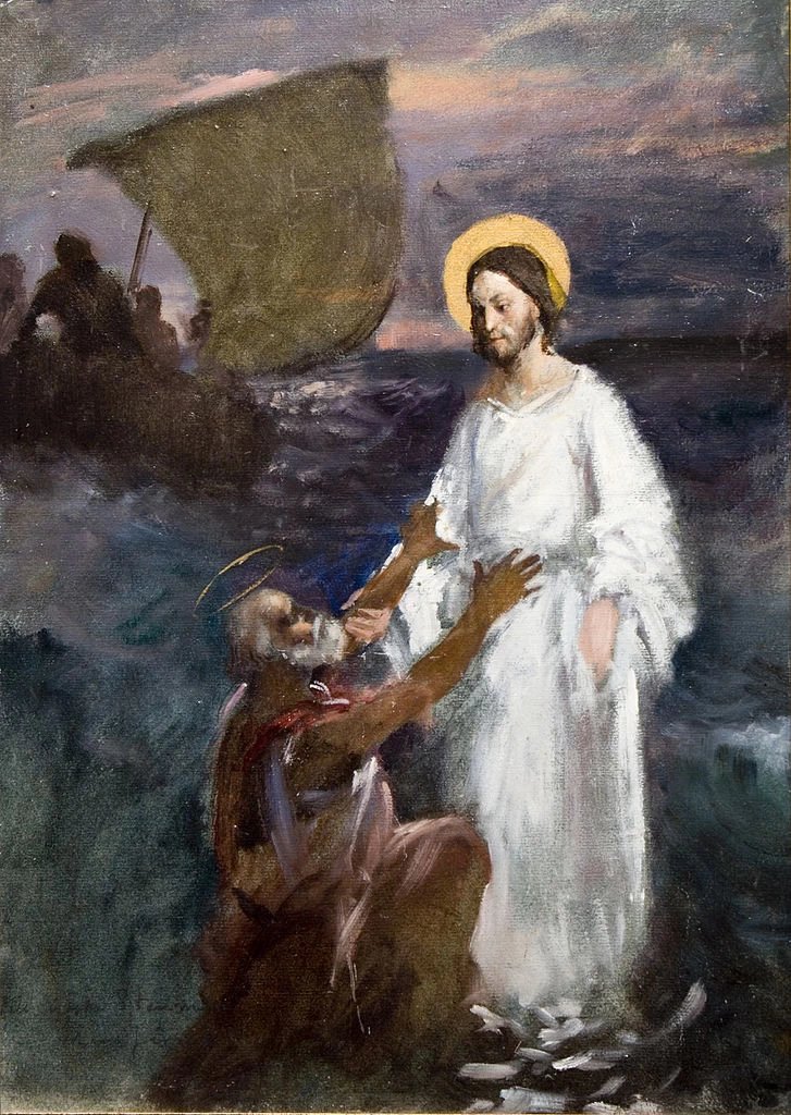 Eero Järnefelt - Cristo cammina sull'acqua 1891, Museo d'Arte di Pori